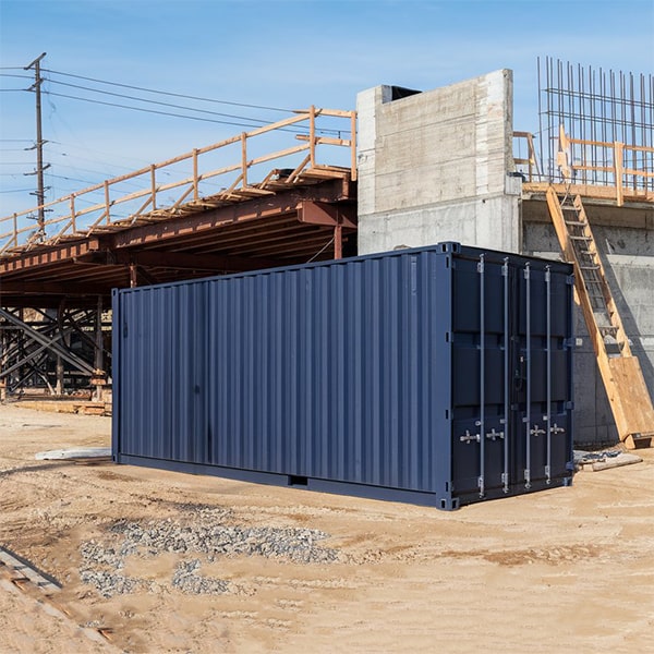 our construction site storage containers come in various sizes and can hold up to 10 tons of equipment and materials